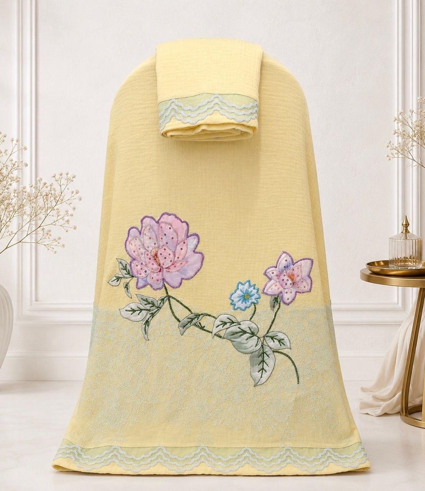 Ash Grey Rida With Dark Panel, Lace & Aari Work Border